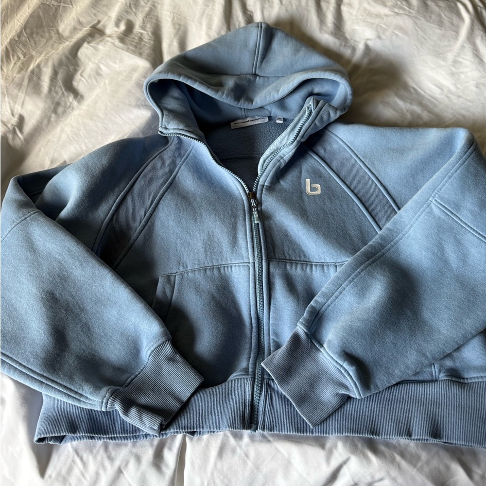Burn Bootcamp Light Blue Zip-Up Hoodie